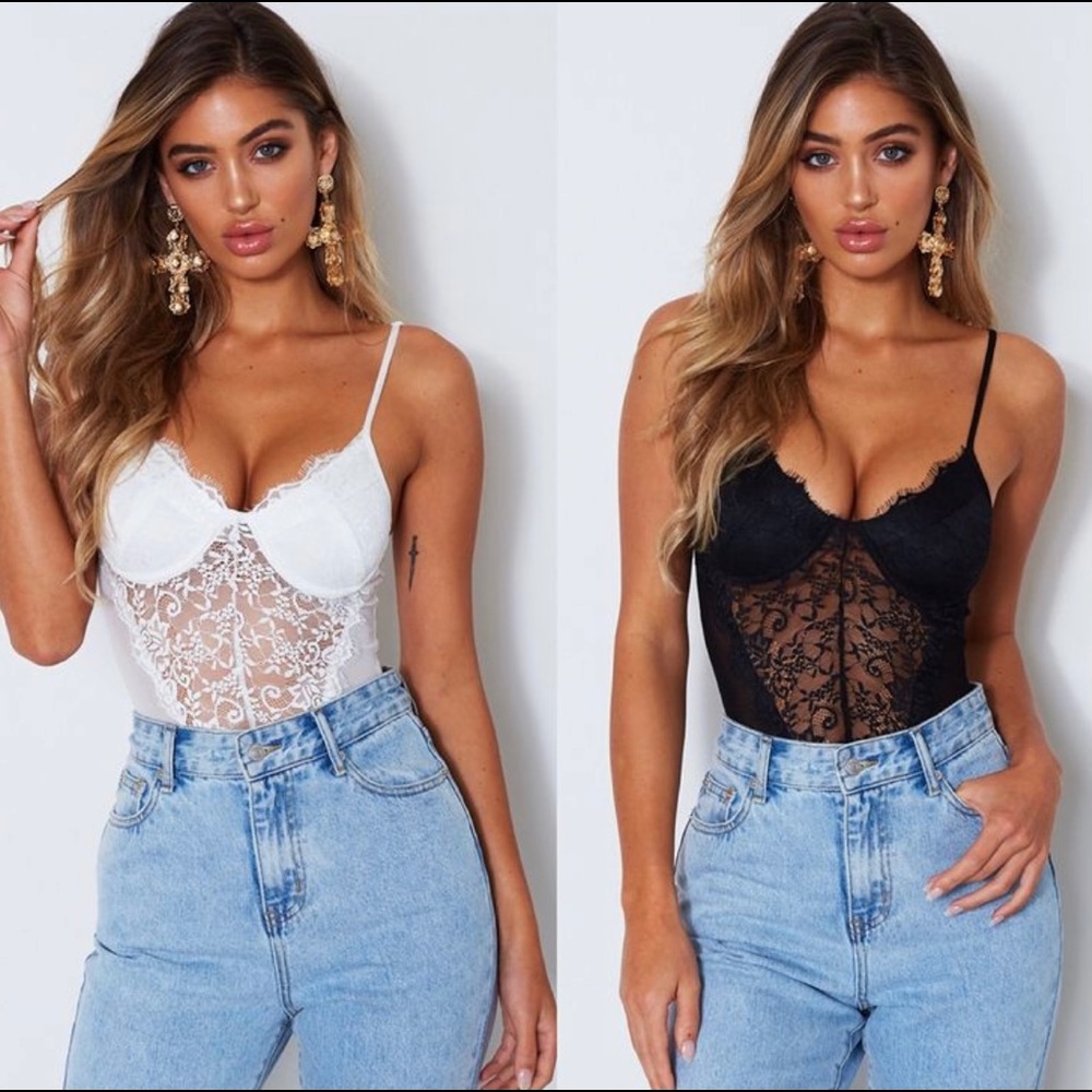 💕😍❤️MAKE AN OFFER! SEXY BLACK LACE BODYSUIT😍💕 - Picture 4 of 5